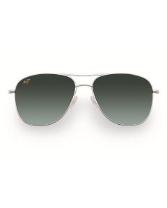 Maui Jim Cliff House Sunglasses Silver Frame Polarized Grey Lens
