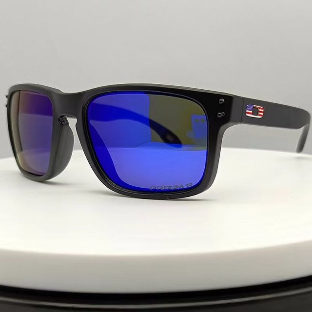 Oakley Holbrook Sunglasses Matte Black Frame Blue Polarized Lense