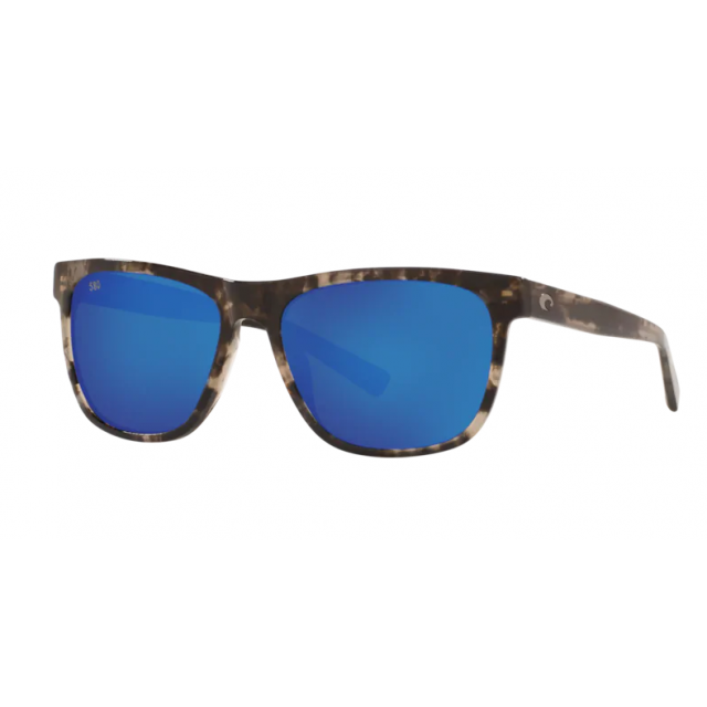 Costa Apalach Men's Sunglasses Shiny Black Kelp/Blue Mirror