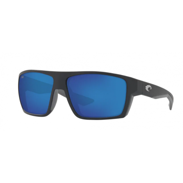 Costa Bloke Men's Sunglasses Matte Gray/Matte Black/Blue Mirror