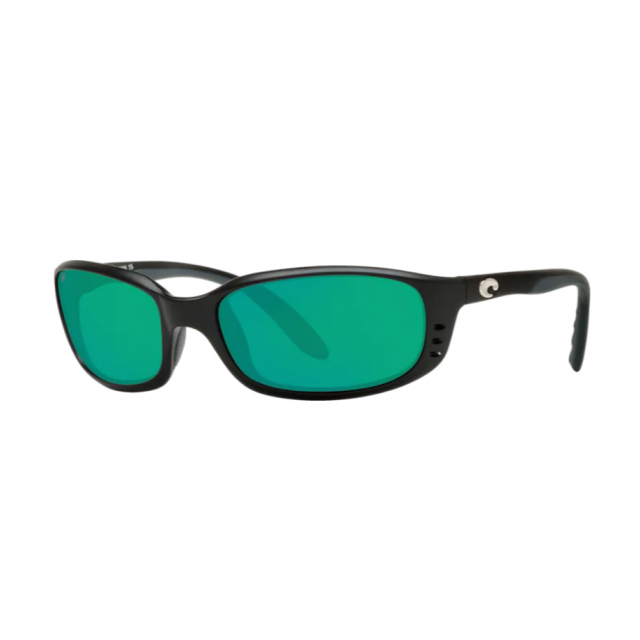Costa Brine Men's Sunglasses Matte Black/Green Mirror