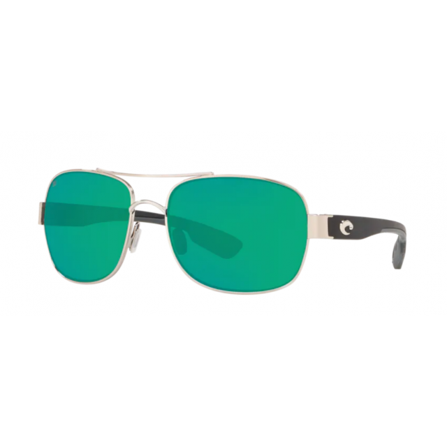 Costa Cocos Men's Sunglasses Palladium/Green Mirror