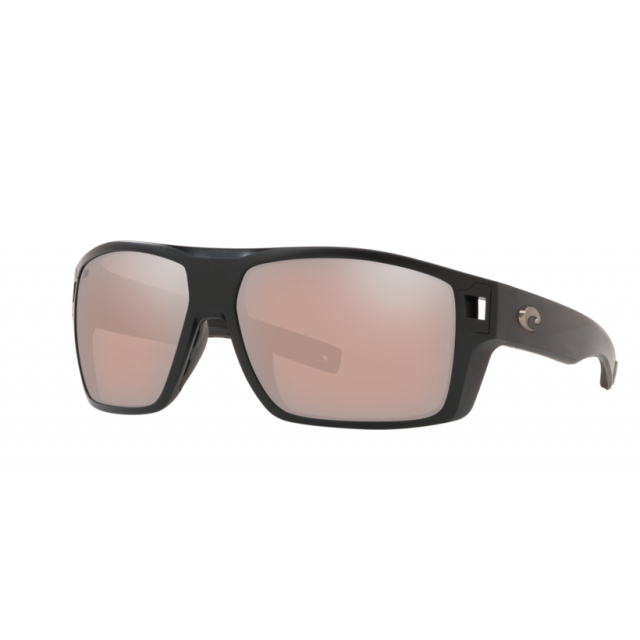 Costa Diego Men's Sunglasses Matte Black/Copper Silver Mirror