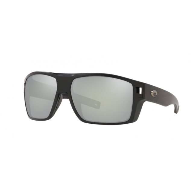 Costa Diego Men's Sunglasses Matte Black/Gray Silver Mirror
