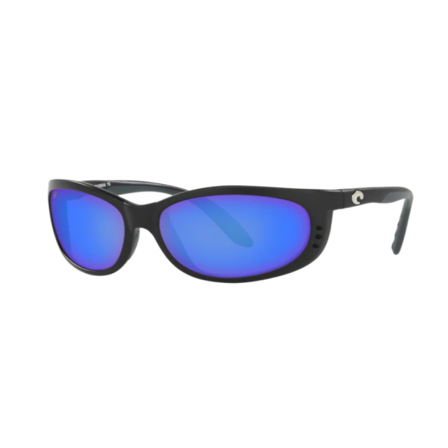 Costa Fathom Men's Sunglasses Matte Black/Blue Mirror