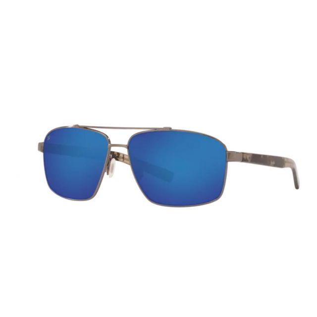 Costa Flagler Men's Sunglasses Brushed Gunmetal/Blue Mirror