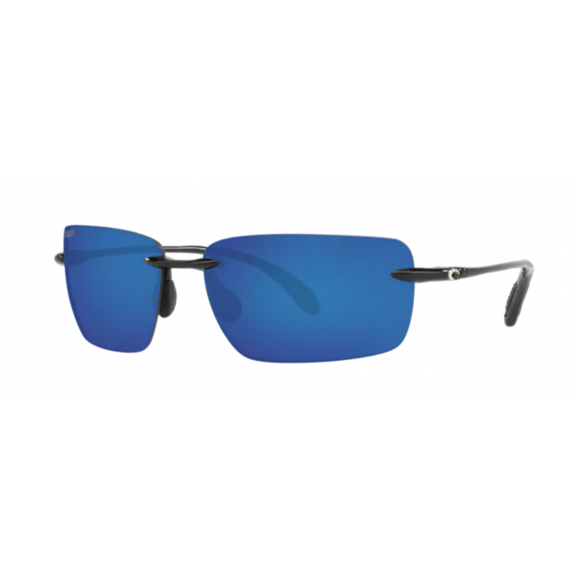 Costa Gulf Shore Men's Sunglasses Shiny Black/Blue Mirror