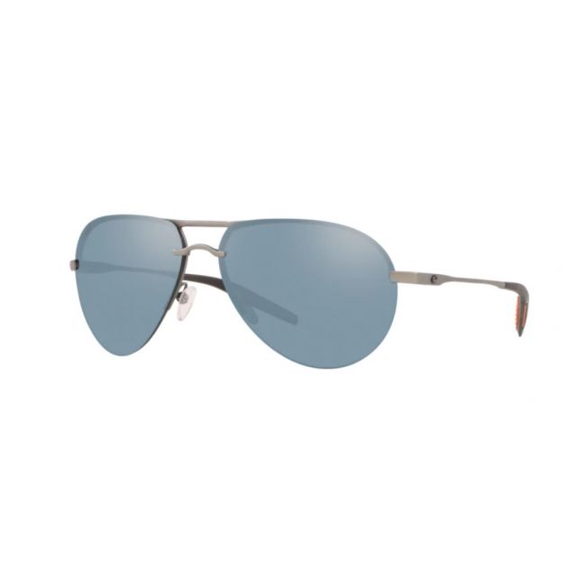 Costa Helo Men's Sunglasses Matte Silver/Gray Silver Mirror