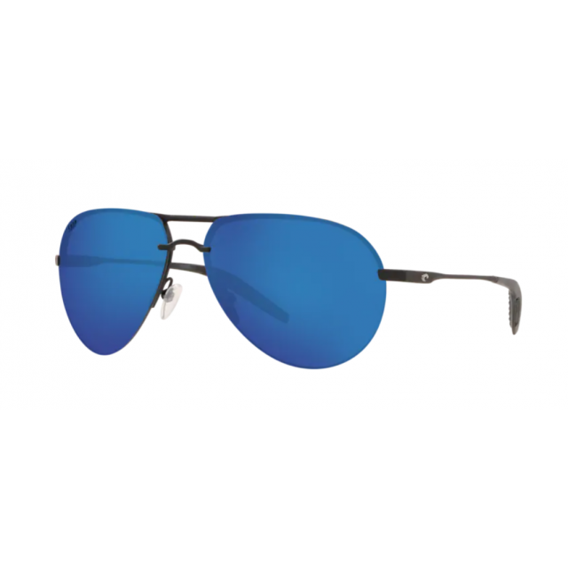 Costa Helo Men's Sunglasses Matte Black/Blue Mirror