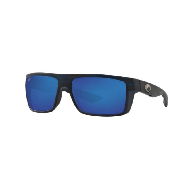 Costa Motu Men's Sunglasses Matte Black Teak/Blue Mirror