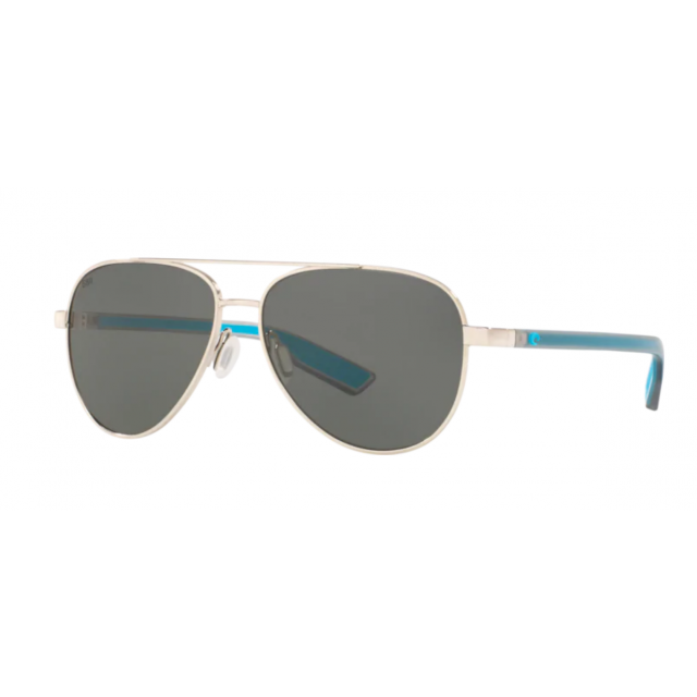 Costa Peli Men's Sunglasses Shiny Silver/Gray
