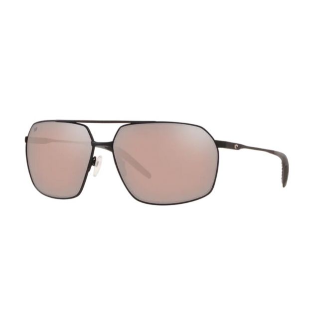 Costa Pilothouse Men's Sunglasses Matte Black/Copper Silver Mirror