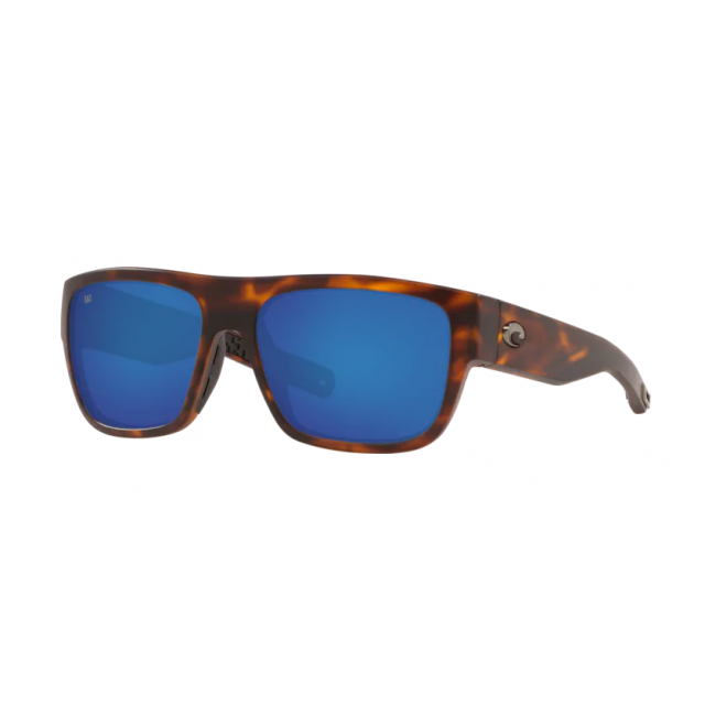Costa Sampan Men's Sunglasses Matte Tortoise/Blue Mirror