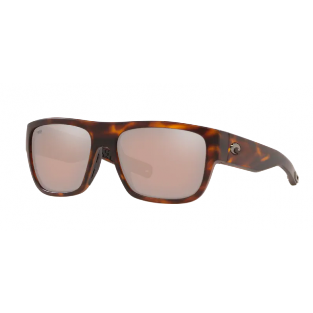 Costa Sampan Men's Sunglasses Matte Tortoise/Copper Silver Mirror