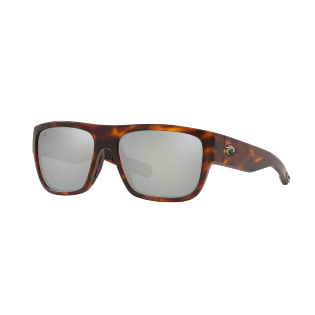 Costa Sampan Men's Sunglasses Matte Tortoise/Gray Silver Mirror