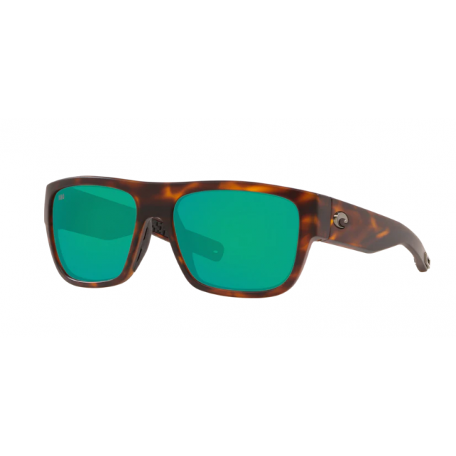 Costa Sampan Men's Sunglasses Matte Tortoise/Green Mirror