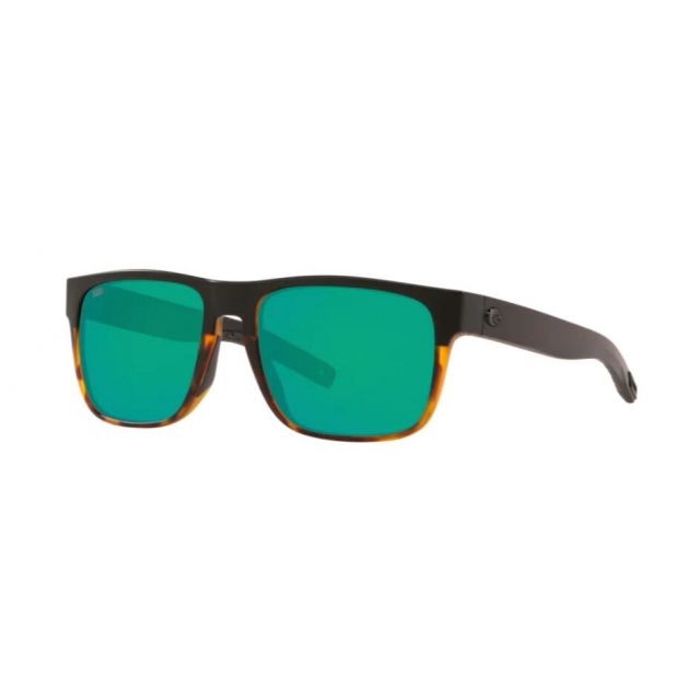 Costa Spearo Men's Sunglasses Black/Shiny Tort/Green Mirror