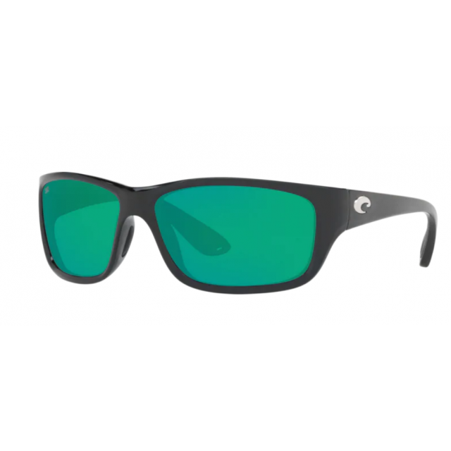 Costa Tasman Sea Men's Sunglasses Shiny Black/Green Mirror