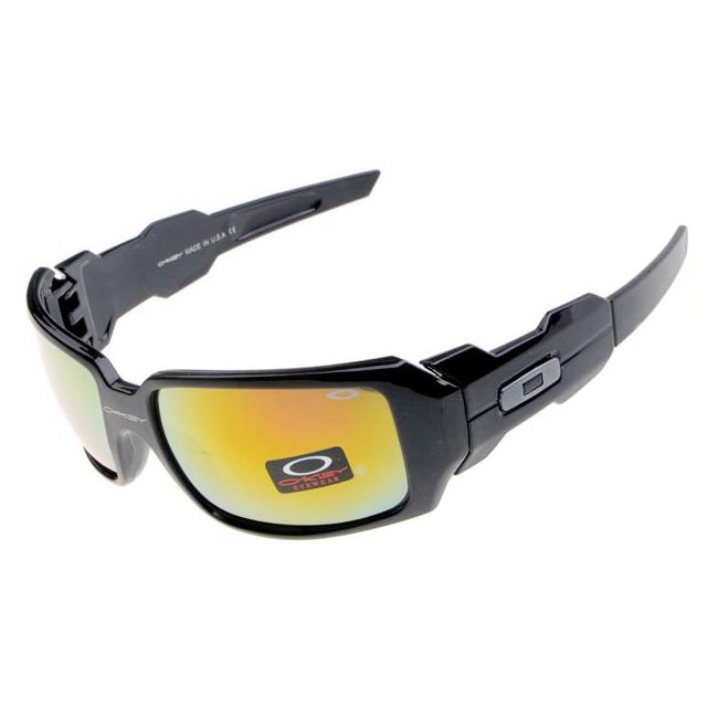 Oakley oil drum sunglasses in matte black / fire iridium