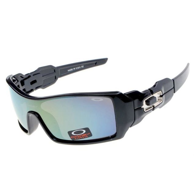 Oakley oil rig sunglasses in polished black/ice iridium