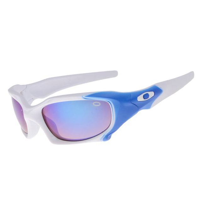 Oakley pit boss sunglasses in white / ice iridium