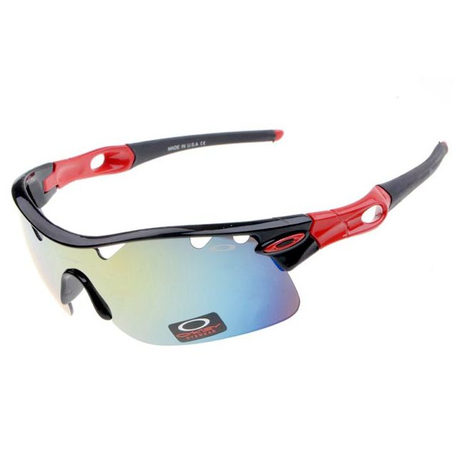 Oakley radar path photochromic sunglasses in polished black / red / ice iridium