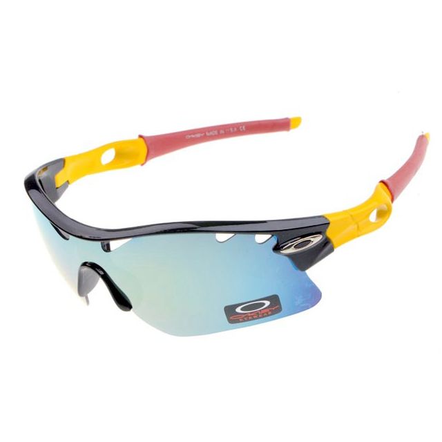 Oakley radar path photochromic sunglasses in polished black / yellow / ice iridium
