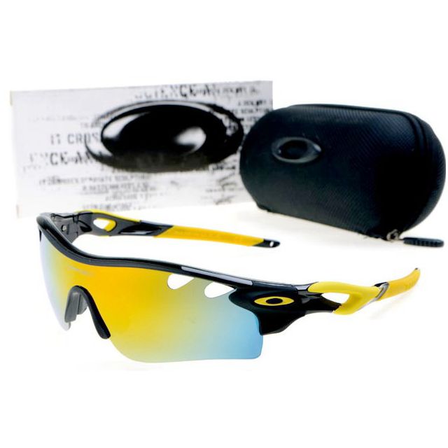Oakley radarlock path sunglasses in polished black / fire iridium