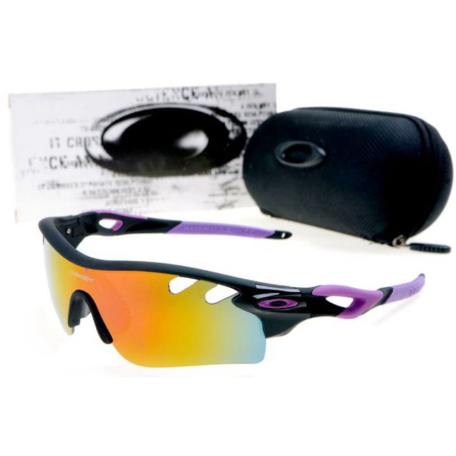 Oakley radarlock path sunglasses in black and pink digi-camo / fire iridium