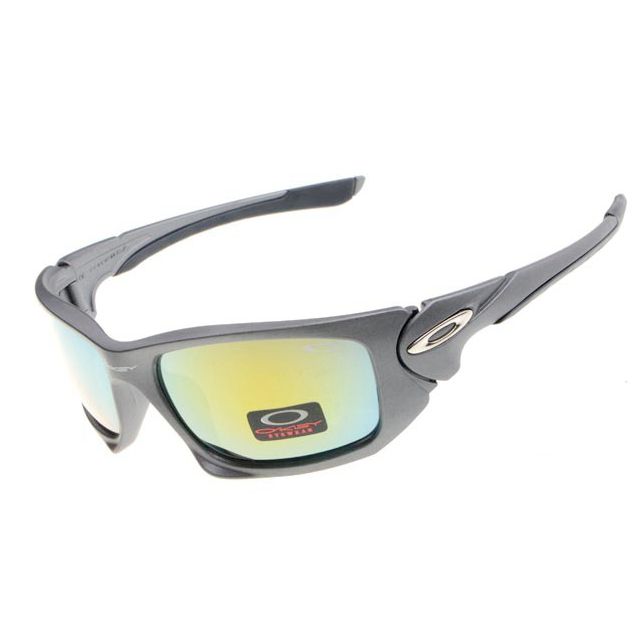Oakley scalpel sunglasses in matte grey / fire iridium