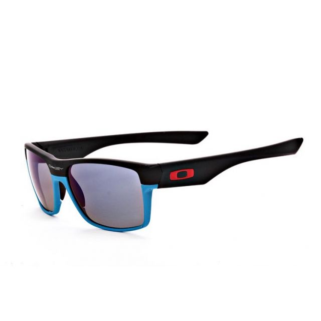 Oakley twoface sunglasses in matte black and sky blue / light purple