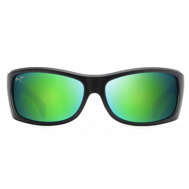 Maui Jim Equator Sunglasses Black Frame Polarized Green Lens