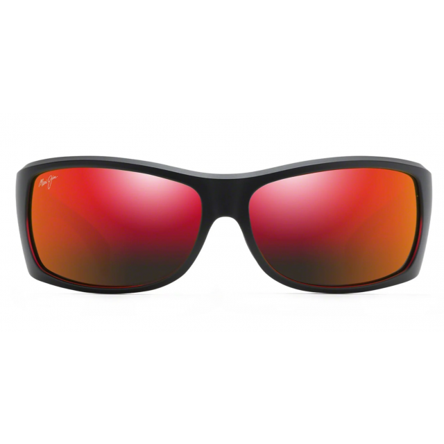 Maui Jim Equator Sunglasses Black Frame Polarized Red Lens