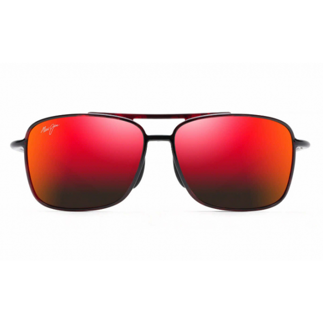 Maui Jim Kaupo Gap Sunglasses Black Frame Polarized Red Lens