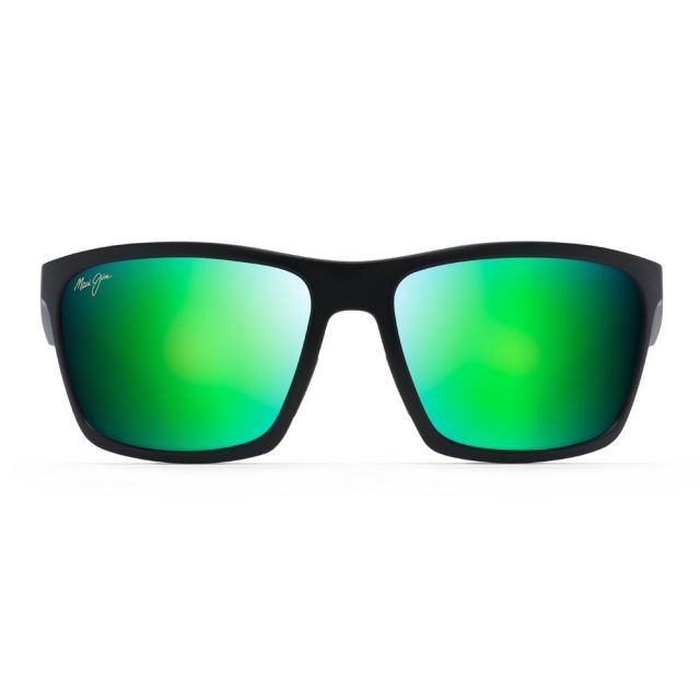 Maui Jim Makoa Sunglasses Black Frame Polarized Green Lens