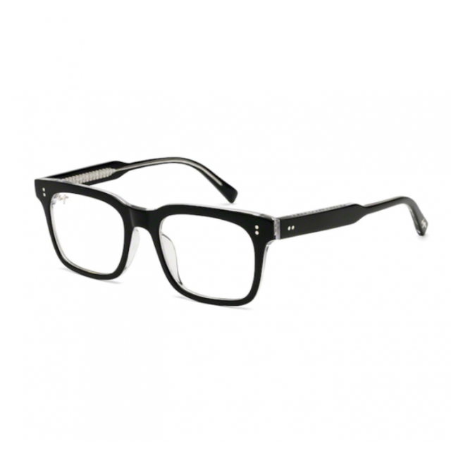 Maui Jim MJO2228 Acetate Eyeglasses Lens Clear Frame Black With Crystal