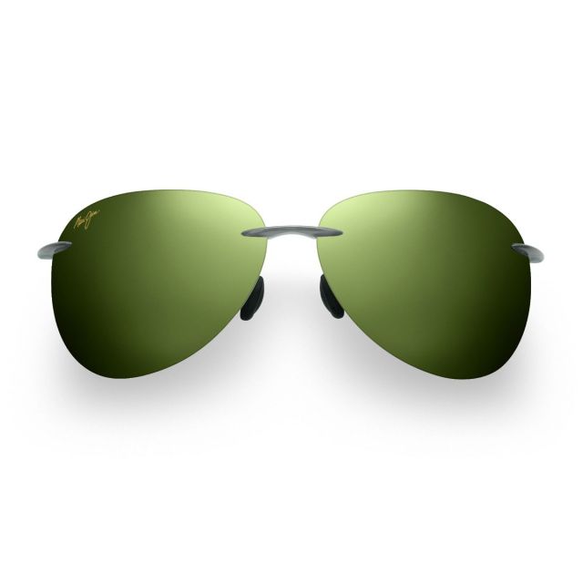 Maui Jim Sugar Beach Sunglasses Black Gray Frame Polarized Green Lens