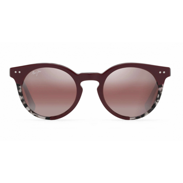 Maui Jim Upside Down Falls Sunglasses Burgundy Frame Polarized Rose Lens
