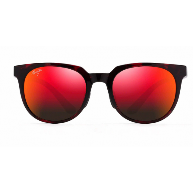 Maui Jim Wailua Sunglasses Black Frame Polarized Red Lens