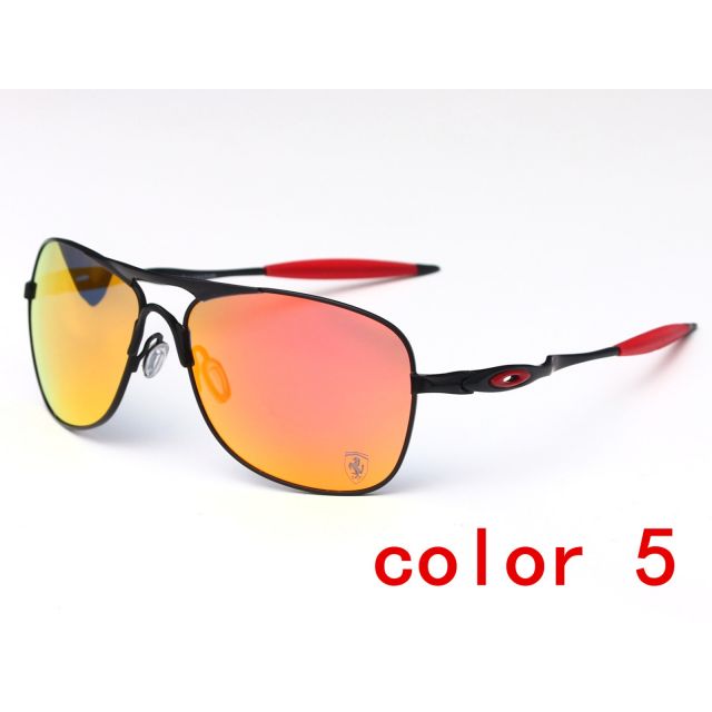 Oakley Crosshair Sunglasses Black Frame Red Polarized Lens