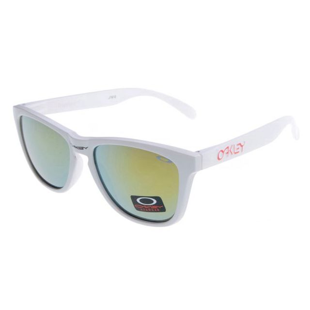 Oakley frogskins sunglasses in white / fire iridium
