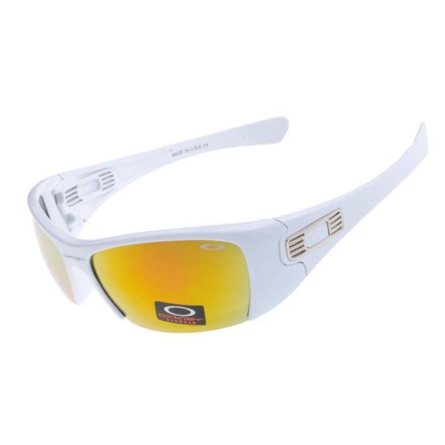 Oakley hijinx sunglasses in white and fire iridium