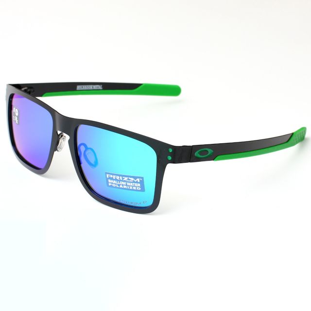 Oakley Holbrook Metal Sunglasses Black Green Polarized Prizm Blue 