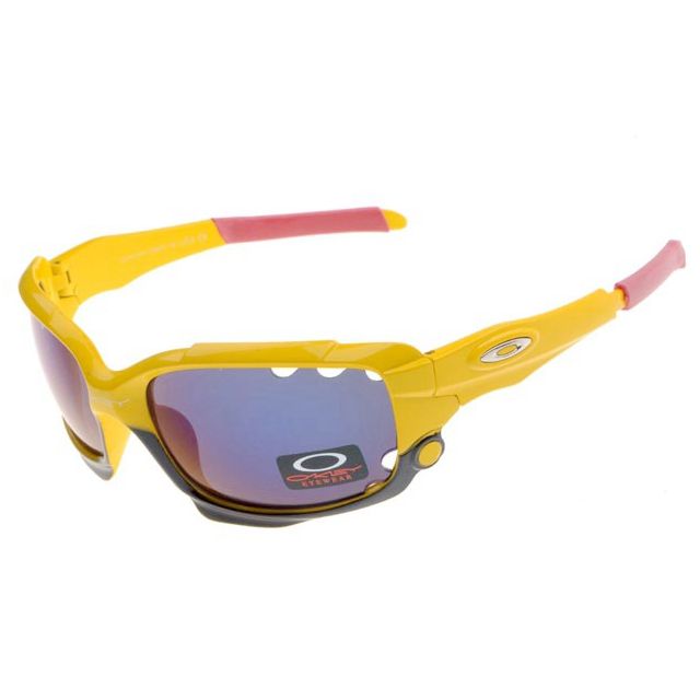 Oakley limited edition fathom racing jacket sunglasses in neon yellow / ice iridium
