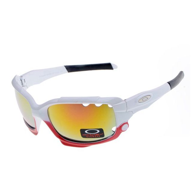 Oakley limited edition fathom racing jacket sunglasses in white / fire iridium