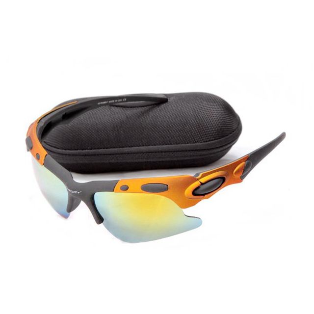 Oakley plate sunglasses in matte orange / fire iridium