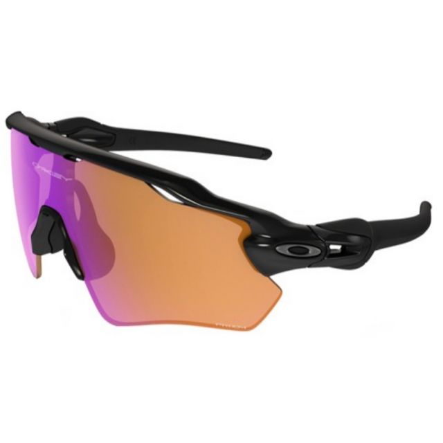 Oakley Radar Sunglasses Polished Black Frame Orange/Purple Lens