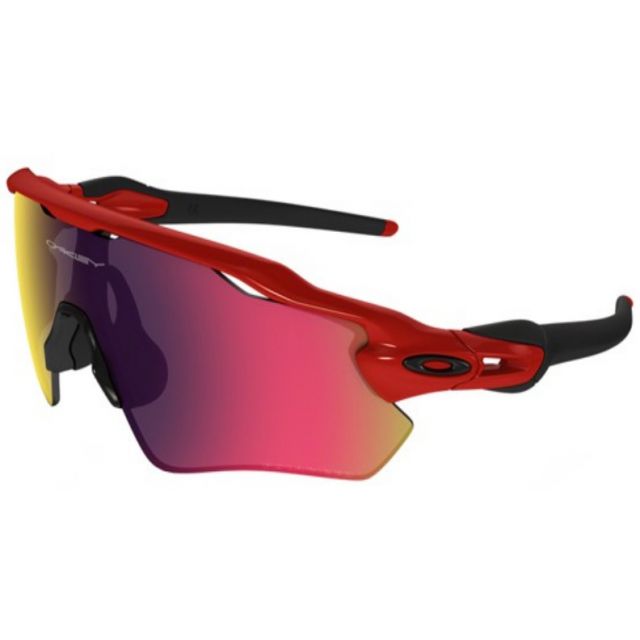 Oakley Radar Sunglasses Polished Red Frame Pink Lens