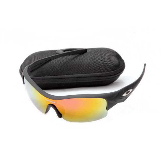 Oakley straight jacket Sunglasses matte black/fire iridium