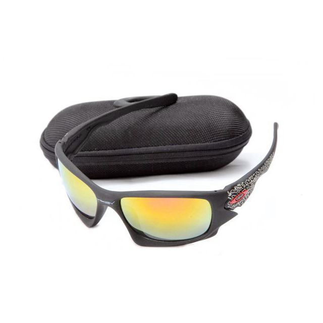 Oakley ten sunglasses in matte black / fire iridium
